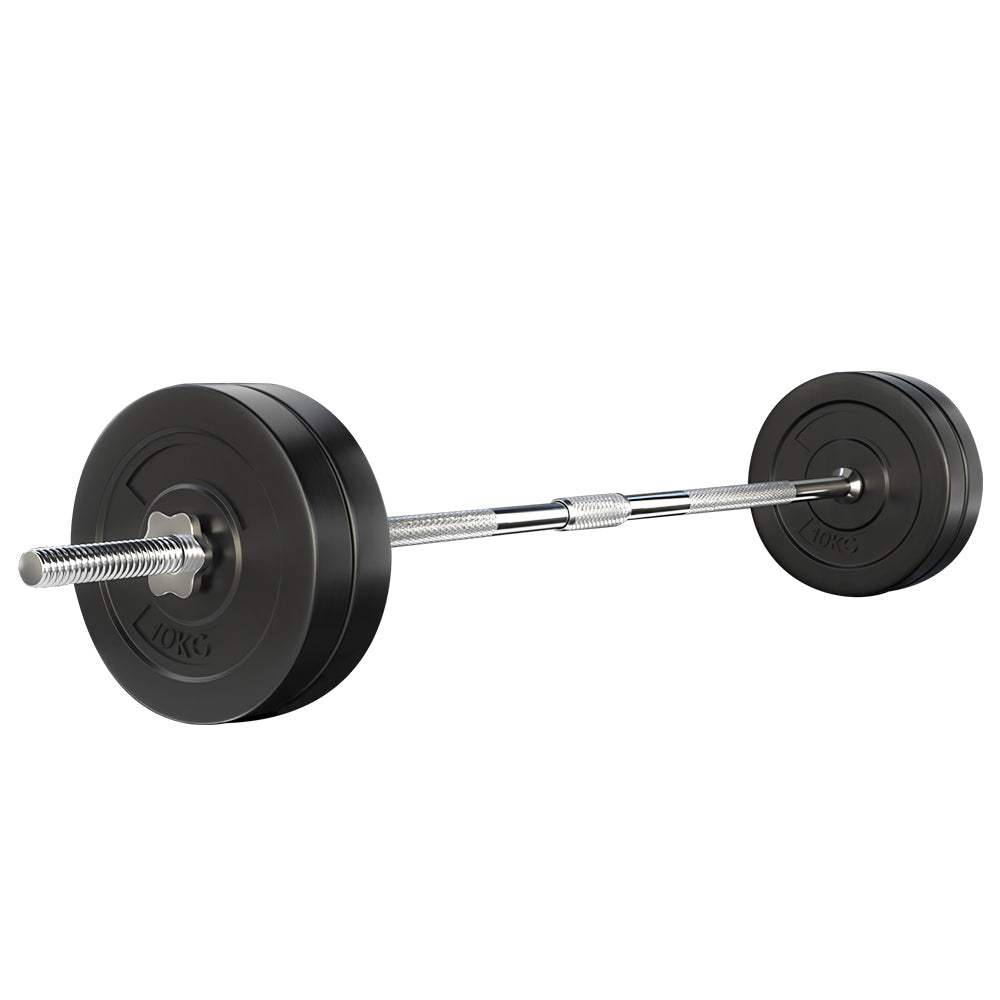 Everfit 48kg Barbell Set Weight Plates Bar Lifting Bench 168cm-SA_Metro