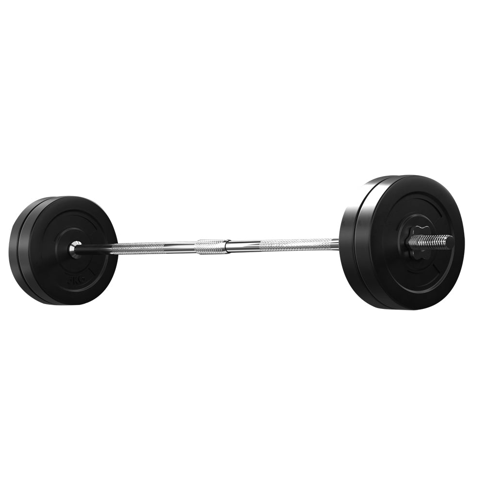 Everfit 48kg Barbell Set Weight Plates Bar Lifting Bench 168cm-TAS_Rural