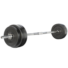 Everfit 58kg Barbell Set Weight Plates Bar Lifting Bench 168cm-WA_Metro