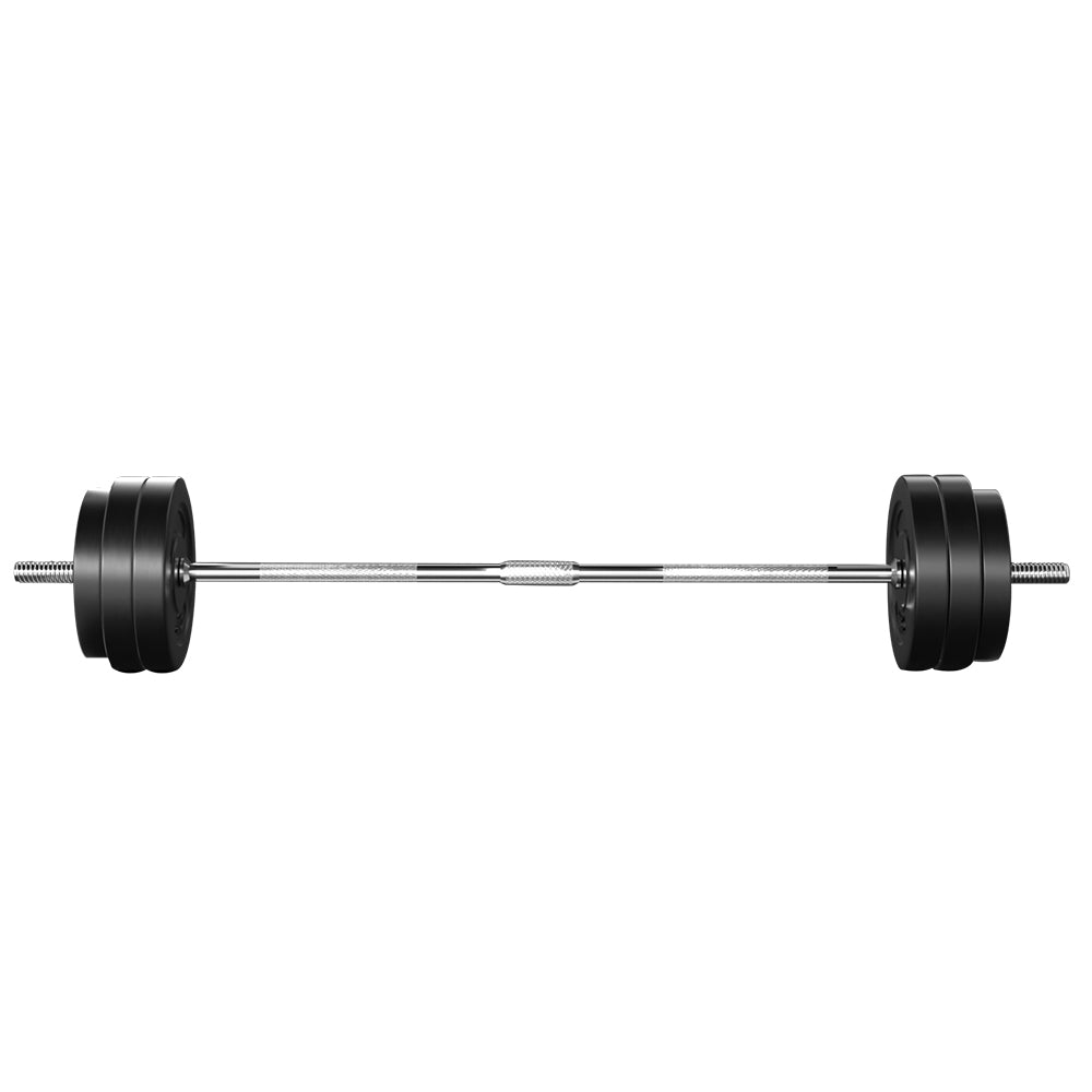 Everfit 58kg Barbell Set Weight Plates Bar Lifting Bench 168cm-ACT