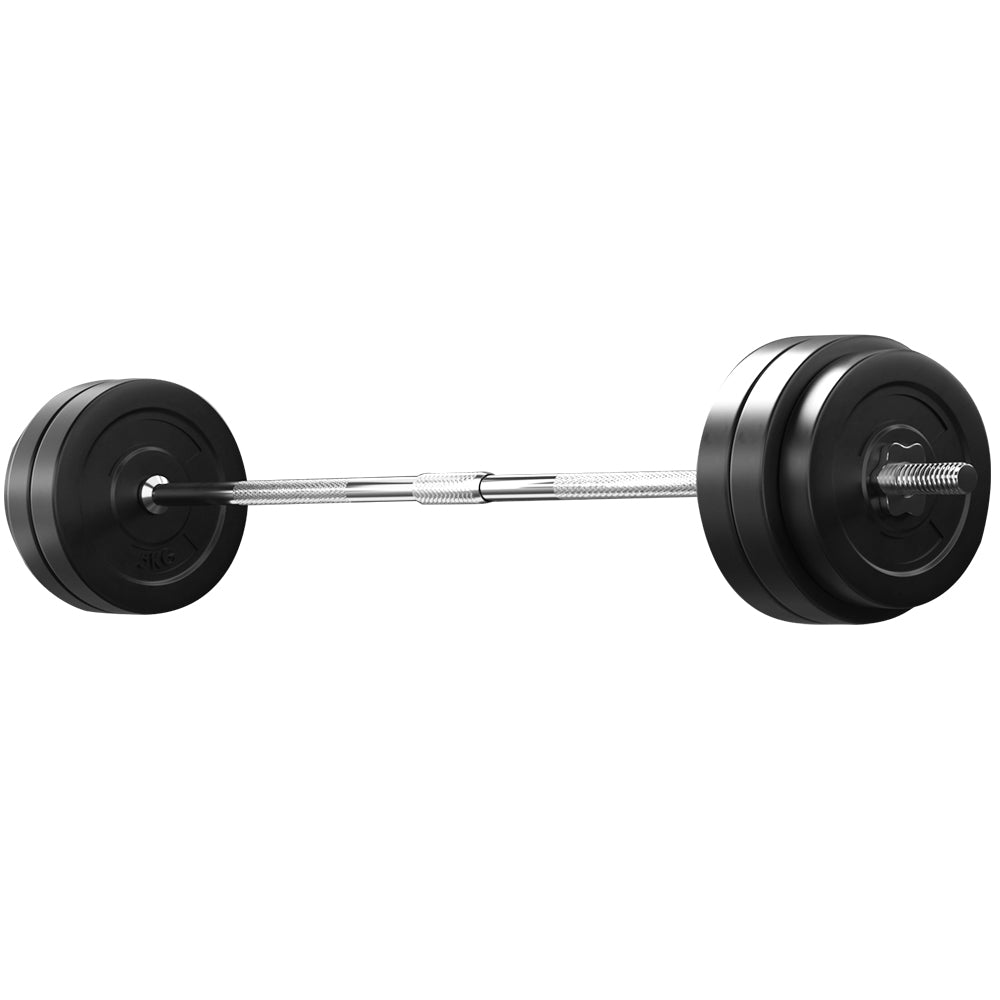 Everfit 58kg Barbell Set Weight Plates Bar Lifting Bench 168cm-ACT