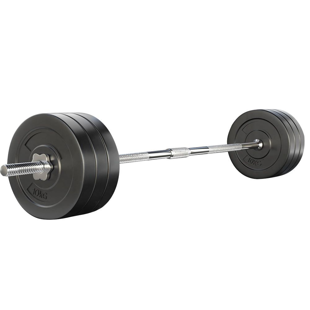 Everfit 68kg Barbell Set Weight Plates Bar Lifting Bench 168cm-ACT