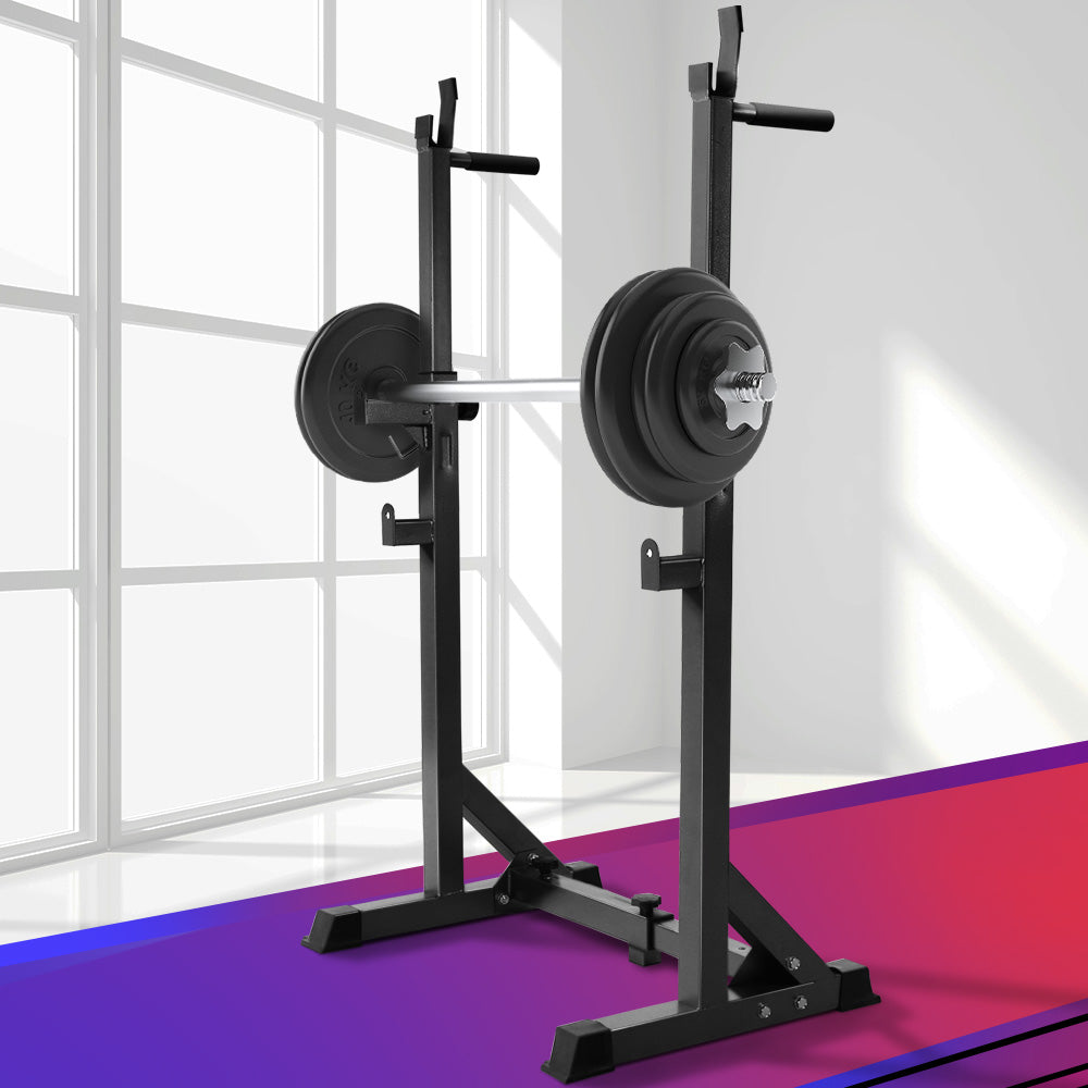 Everfit Weight Bench Adjustable Squat Rack Home Gym Equipment 300kg-TAS_Metro