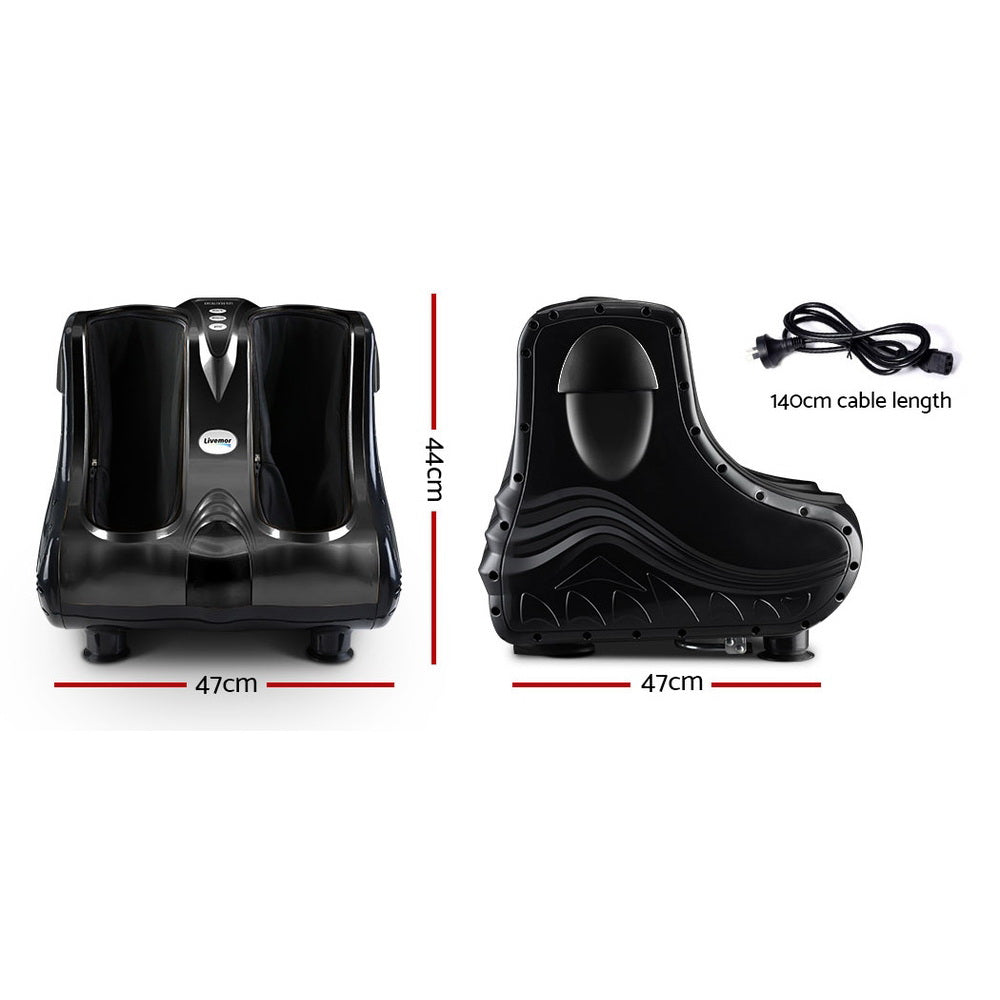 Livemor Foot Massager Massagers Shiatsu Electric Roller Ankle Calf Leg Kneading Black-NSW_Metro