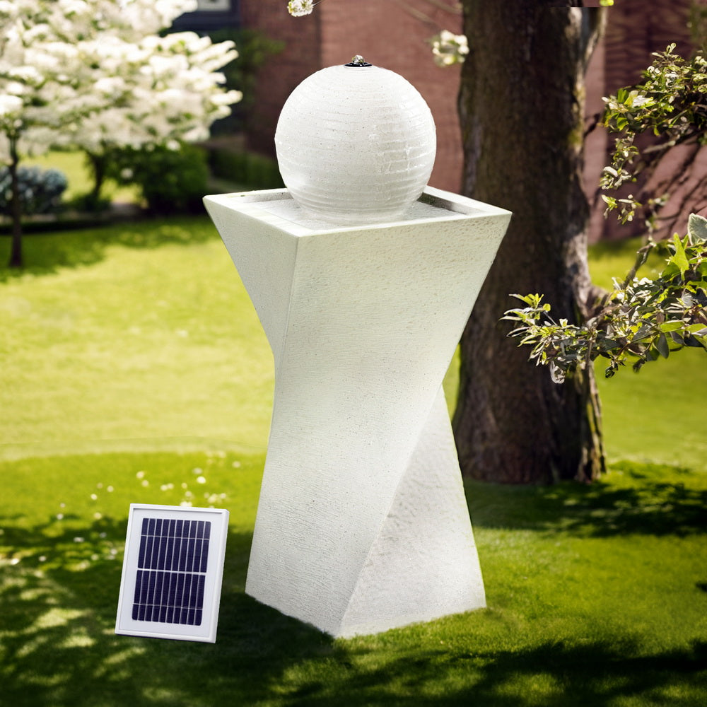 Gardeon Solar Fountain Water Feature Bird Bath Outdoor Garden LED Lights Ball 85CM-TAS_Metro