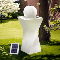 Gardeon Solar Fountain Water Feature Bird Bath Outdoor Garden LED Lights Ball 85CM-TAS_Rural