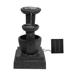 Gardeon Solar Water Feature Cascading Fountain 3-Tier Mushroom LED Light 70CM-TAS_Rural