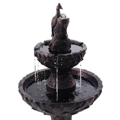 Gardeon Solar Water Feature Tier Fountain with Pump Kit Bird Bath 106CM Peacock-NT_Rural