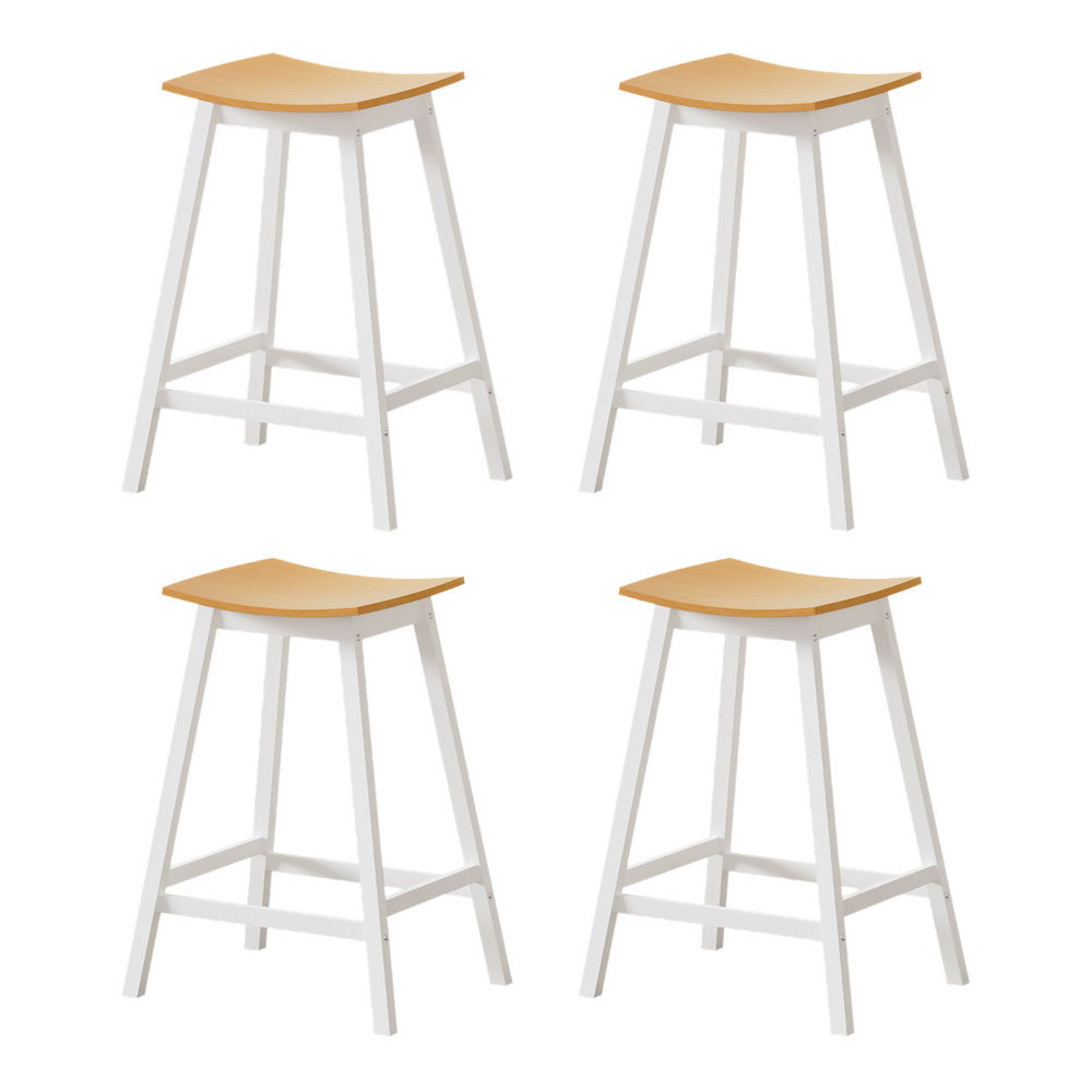 Artiss 4x Bar Stools Wooden Chairs Oak-ACT