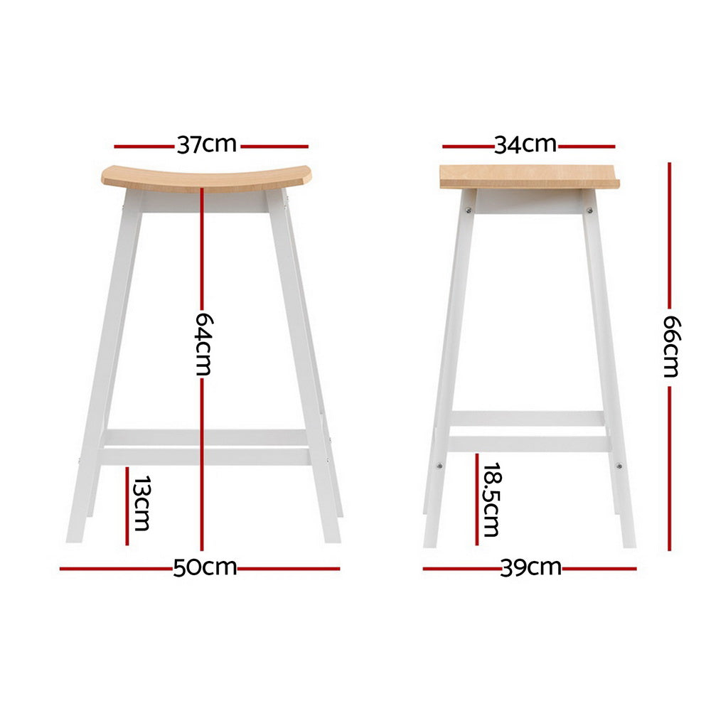 Artiss 4x Bar Stools Wooden Chairs Oak-NT_Rural