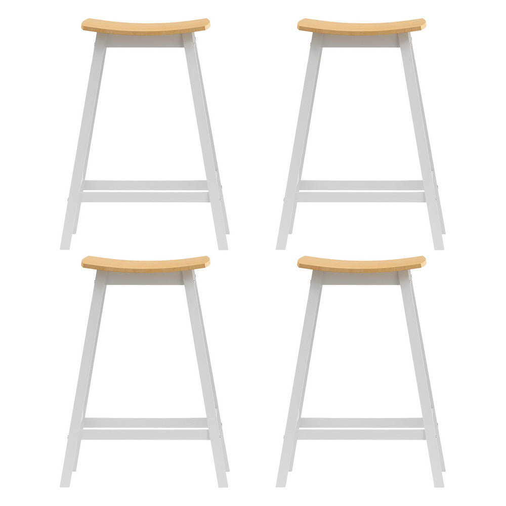 Artiss 4x Bar Stools Wooden Chairs Oak-ACT