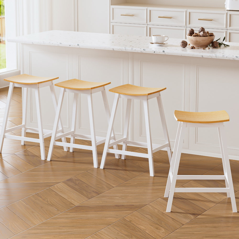 Artiss 4x Bar Stools Wooden Chairs Oak-NSW_Metro