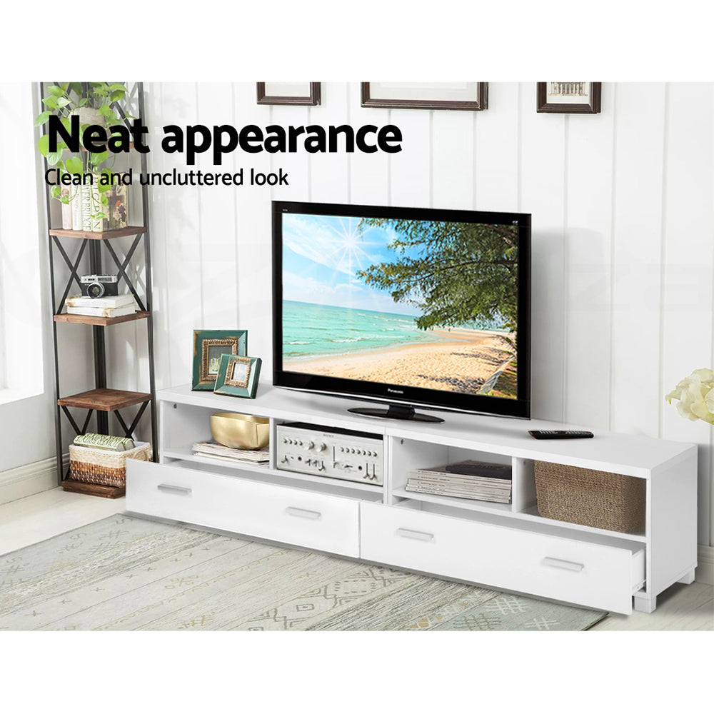 Artiss TV Cabinet Entertainment Unit 180cm White Eddie-ACT