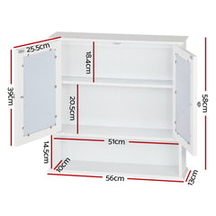 Artiss Bathroom Mirror Cabinet Storage Cupboard