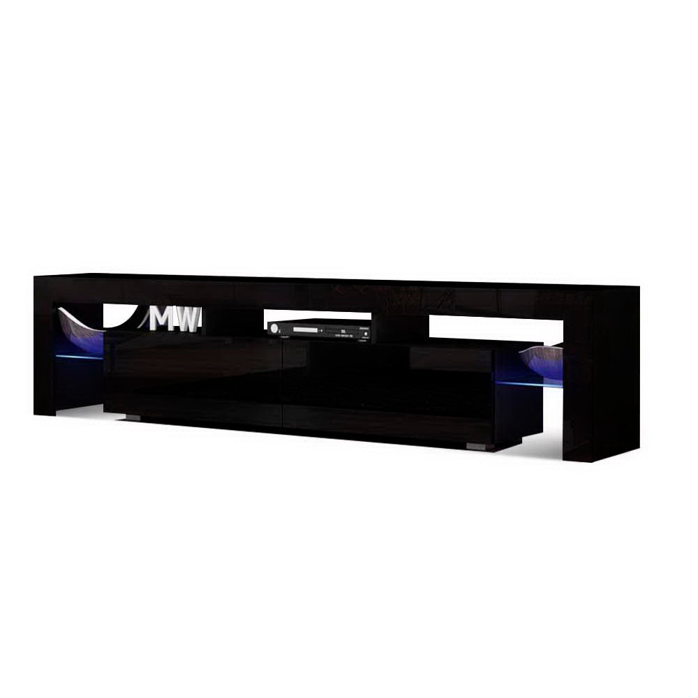 Artiss Entertainment Unit TV Cabinet LED 189cm Black Elo-VIC_Metro