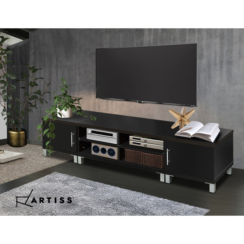 Artiss TV Cabinet Entertainment Unit 190cm Black Danson-VIC_Metro