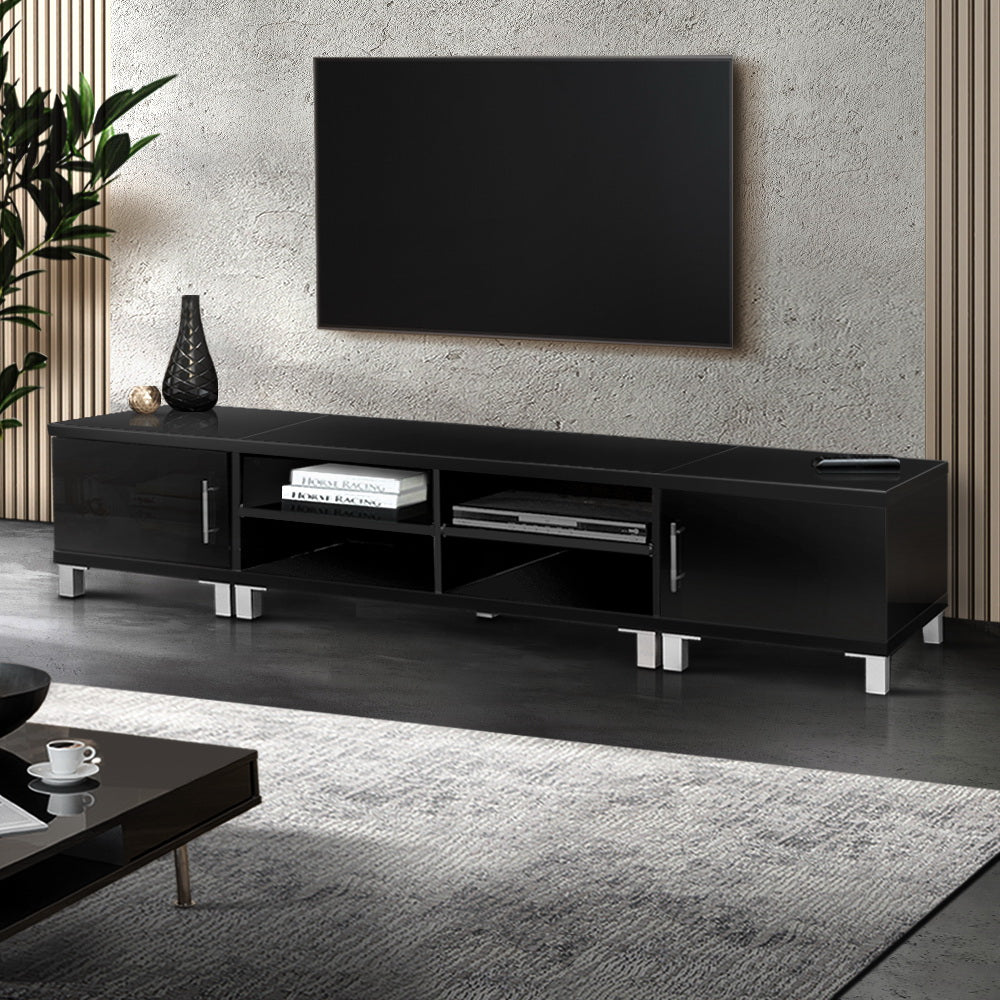 Artiss TV Cabinet Entertainment Unit 190cm Black Danson-QLD_Metro