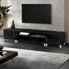 Artiss TV Cabinet Entertainment Unit 190cm Black Danson-QLD_Metro