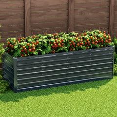 Green Fingers Garden Bed 240x80x77cm Planter Box Raised Container Galvanised Herb-NSW_Metro