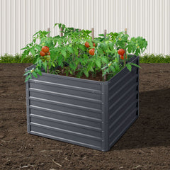 Green Fingers 2x Garden Bed 100x100x77cm Planter Box Raised Container Galvanised-SA_Metro