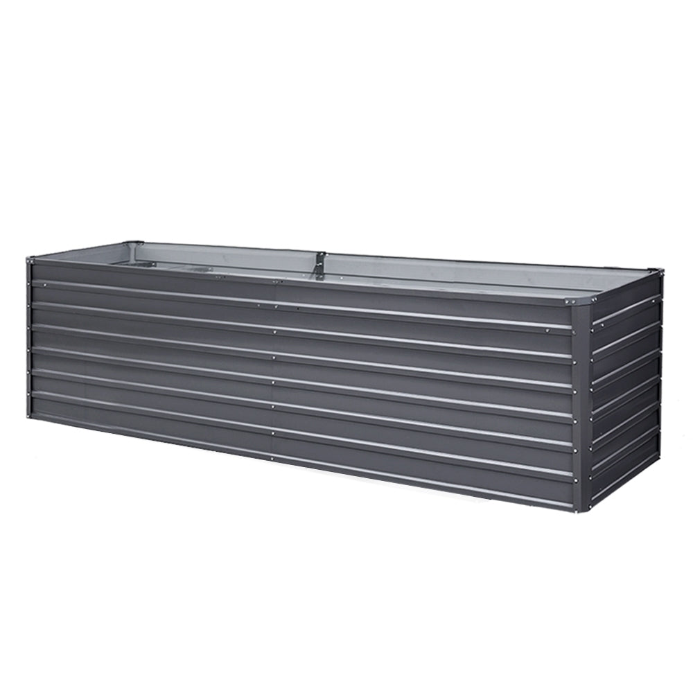 Green Fingers Garden Bed 320x80x77cm Planter Box Raised Container Galvanised Herb-VIC_Rural