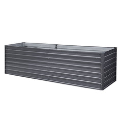 Green Fingers Garden Bed 320x80x77cm Planter Box Raised Container Galvanised Herb-QLD_Metro