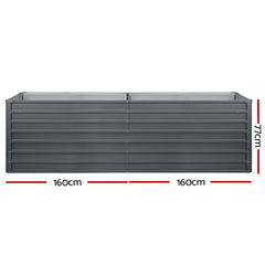 Green Fingers Garden Bed 320x80x77cm Planter Box Raised Container Galvanised Herb-VIC_Rural