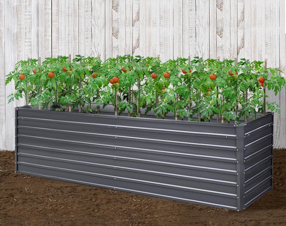 Green Fingers Garden Bed 320x80x77cm Planter Box Raised Container Galvanised Herb-VIC_Metro