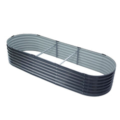Green Fingers Garden Bed 240X80X42cm Oval Planter Box Raised Container Galvanised-VIC_Metro