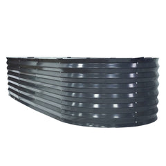 Green Fingers Garden Bed 240X80X42cm Oval Planter Box Raised Container Galvanised-QLD_Rural