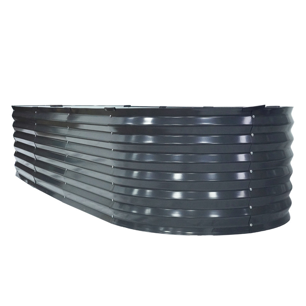 Green Fingers Garden Bed 240X80X42cm Oval Planter Box Raised Container Galvanised-VIC_Metro
