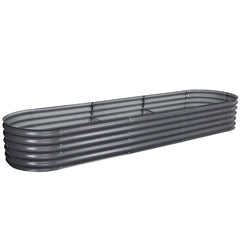 Green Fingers Garden Bed 320X80X42cm Oval Planter Box Raised Container Galvanised-SA_Metro