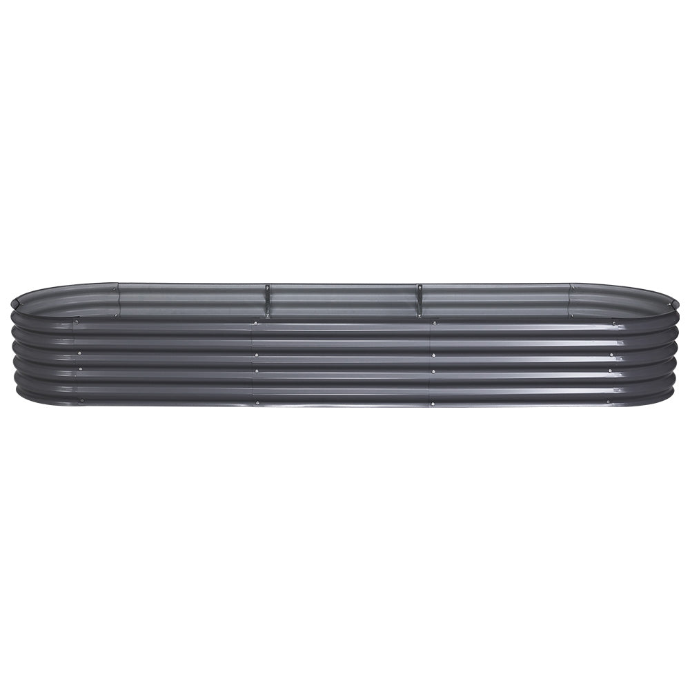 Green Fingers Garden Bed 320X80X42cm Oval Planter Box Raised Container Galvanised-SA_Metro