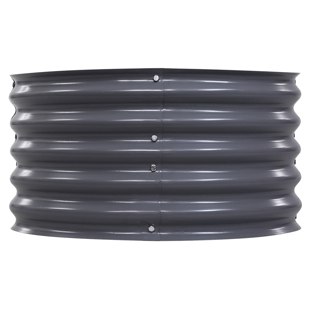 Green Fingers Garden Bed 320X80X42cm Oval Planter Box Raised Container Galvanised-TAS_Metro