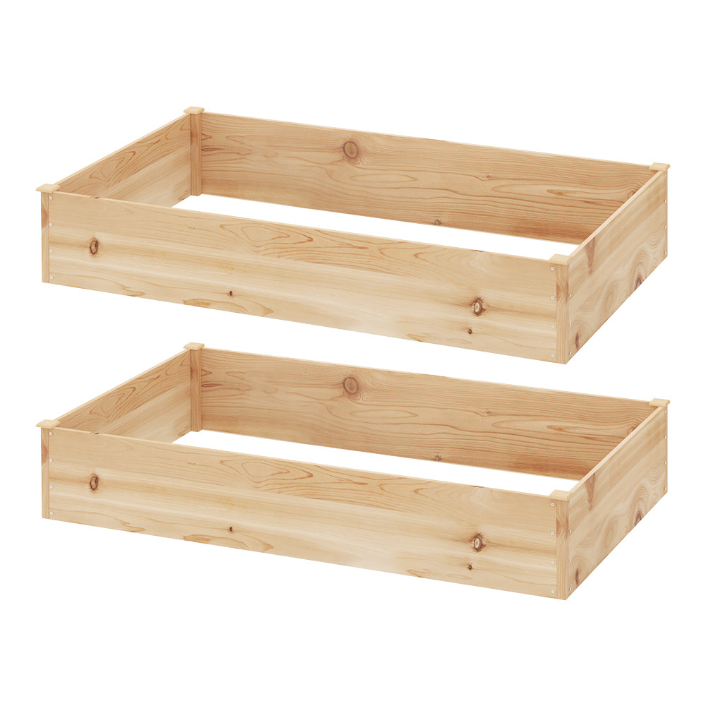 Green Fingers Garden Bed 150x90x30cm Wooden Planter Box Raised Container Growing-ACT