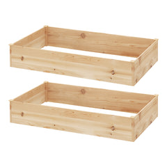 Green Fingers Garden Bed 150x90x30cm Wooden Planter Box Raised Container Growing-NSW_Metro