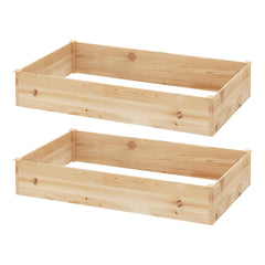 Green Fingers Garden Bed 150x90x30cm Wooden Planter Box Raised Container Growing-QLD_Metro