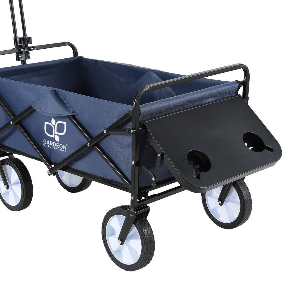 Gardeon Garden Cart with Cup Holders Blue-ACT