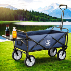 Gardeon Garden Cart with Cup Holders Blue-WA_Metro