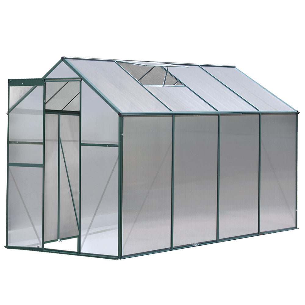 Greenfingers Greenhouse 2.52x1.9x1.83M Aluminium Polycarbonate Green House Garden Shed-ACT