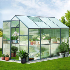 Greenfingers Greenhouse 2.52x1.9x1.83M Aluminium Polycarbonate Green House Garden Shed-SA_Rural