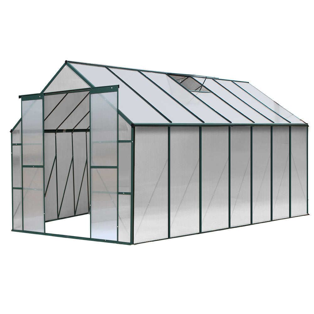 Greenfingers Greenhouse 4.43x2.44x2.15M Aluminium Polycarbonate Green House Garden Shed-ACT