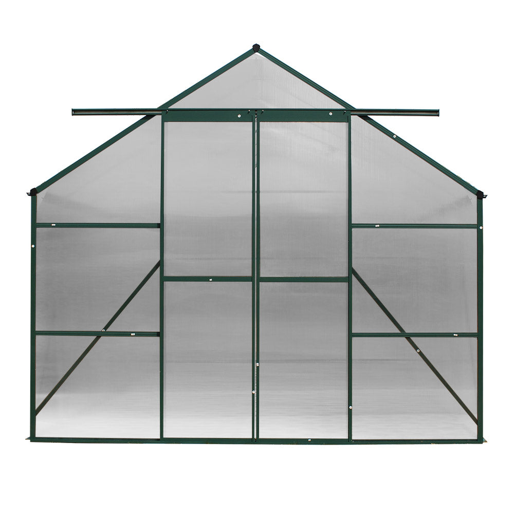 Greenfingers Greenhouse 4.43x2.44x2.15M Aluminium Polycarbonate Green House Garden Shed-WA_Rural