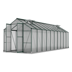 Greenfingers Greenhouse 6.3x2.44x2.1M Aluminium Polycarbonate Green House Garden Shed-VIC_Rural