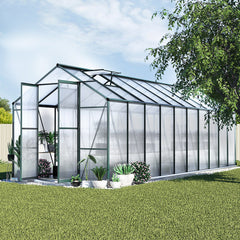 Greenfingers Greenhouse 6.3x2.44x2.1M Aluminium Polycarbonate Green House Garden Shed-QLD_Metro