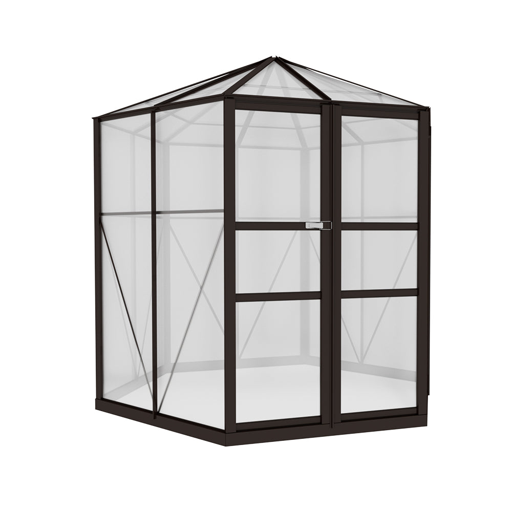 Greenfingers Greenhouse 2.4x2.1x2.32M Aluminium Polycarbonate Green House Garden Shed-TAS_Metro