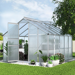 Greenfingers Greenhouse 3x2.5x1.95M Aluminium Polycarbonate Green House Garden Shed-WA_Rural