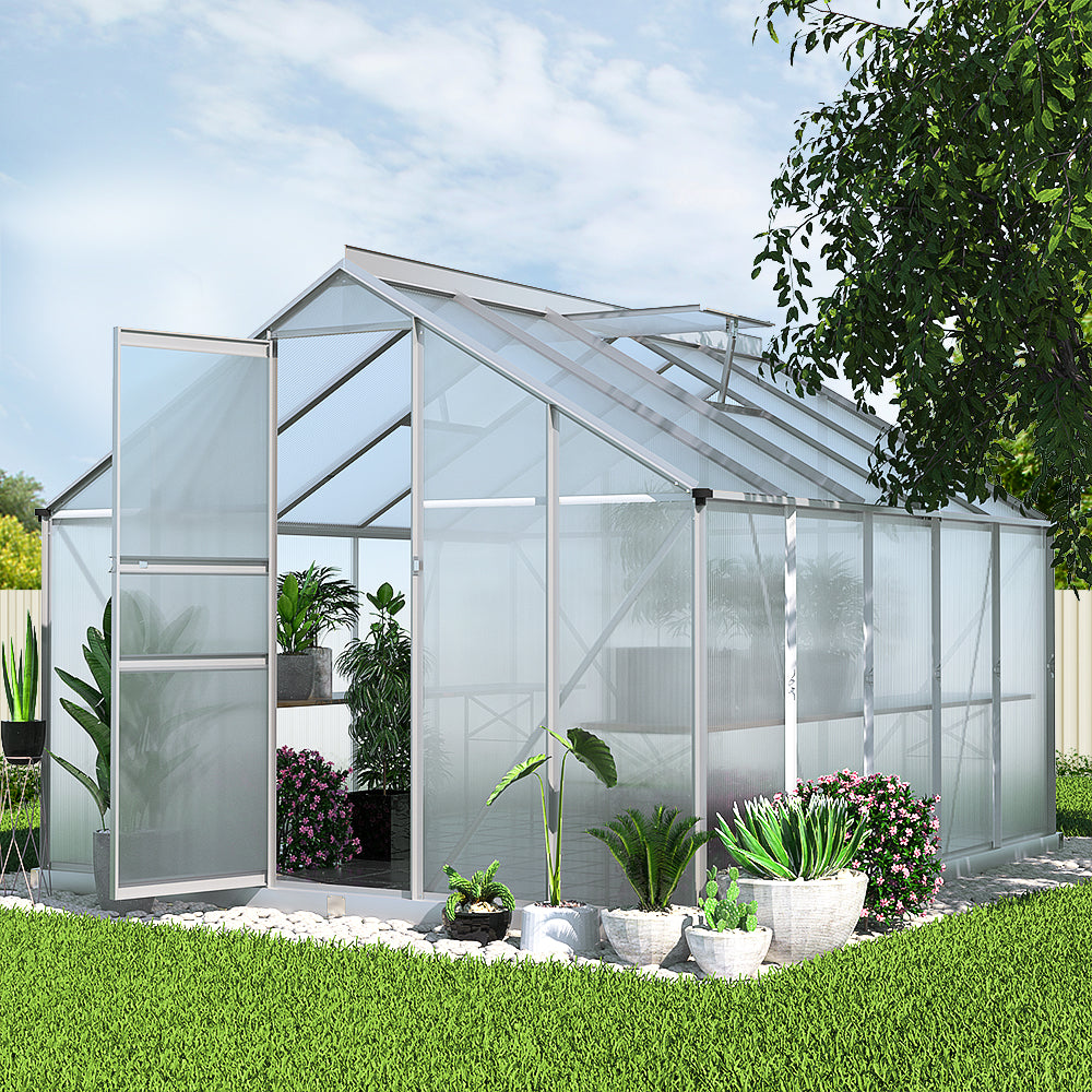 Greenfingers Greenhouse 3x2.5x1.95M Aluminium Polycarbonate Green House Garden Shed-NSW_Rural