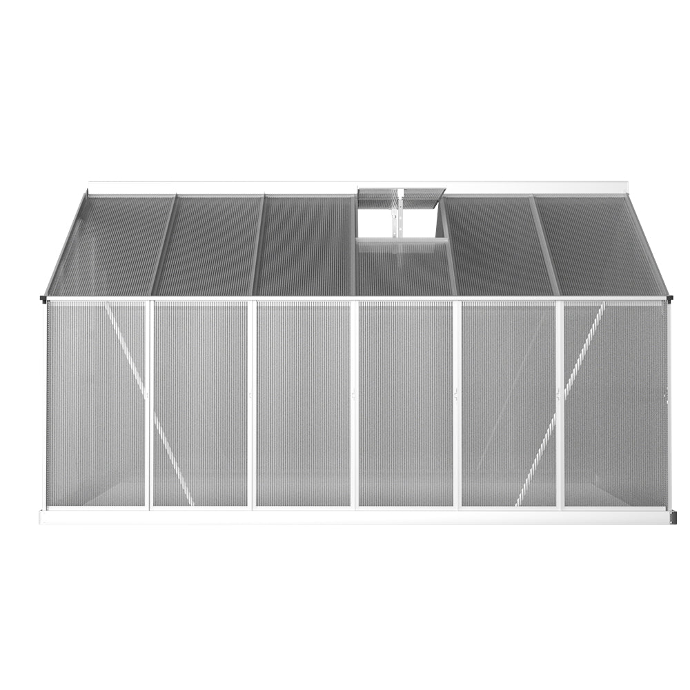 Greenfingers Greenhouse 3.6x2.5x1.95M Aluminium Polycarbonate Green House Garden Shed-ACT