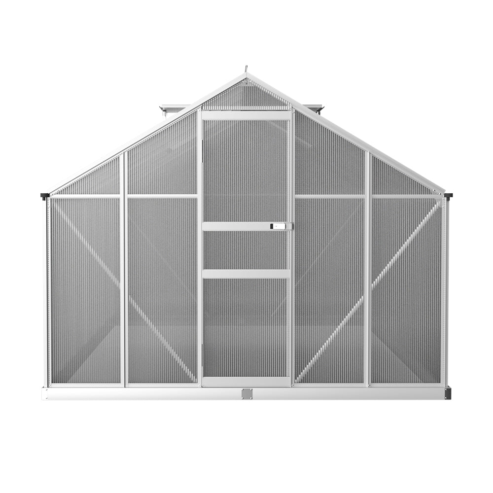 Greenfingers Greenhouse 3.6x2.5x1.95M Aluminium Polycarbonate Green House Garden Shed-ACT